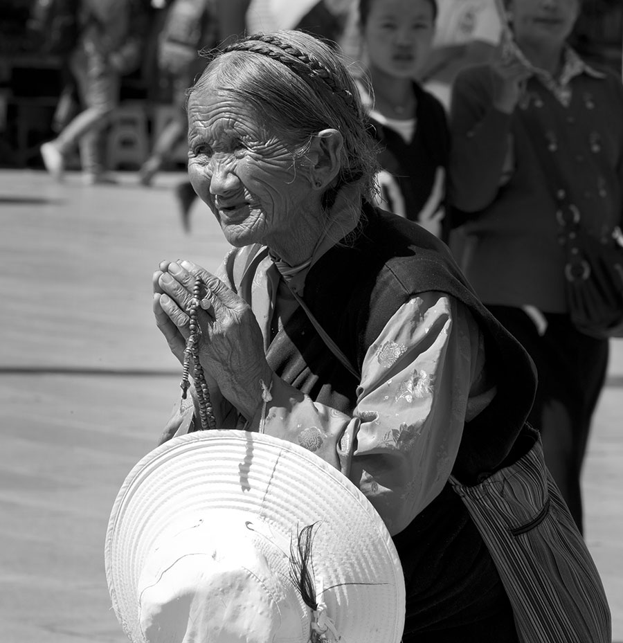 Devout Tibetan Buddhists