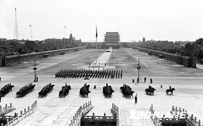 The first national day's parade on Oct 1, 1950