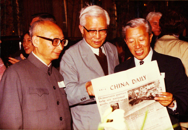 Jiang Muyue with China Daily staff