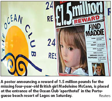 Reward for lost girl Madeleine tops $5m