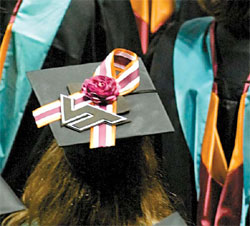 Slain students honored at graduation