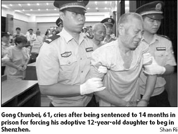 3 jailed for coerced begging rackets