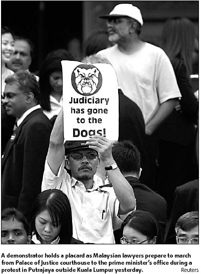 Lawyers hold rare demonstrations