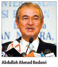 Badawi to seek re-election in Dec ruling party polls