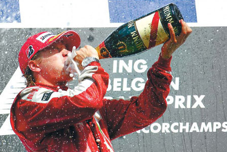 Kimi wins drama-laden Belgian GP