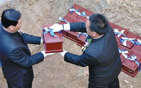 Unclaimed ashes get proper burial
