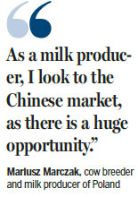 Polish dairy farmer turns east to China