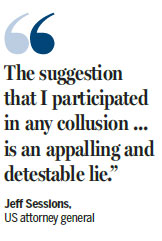 Sessions blasts 'false allegations'