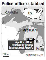 Airport stabbing investigated as terror