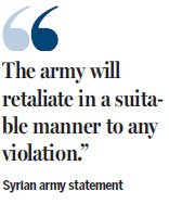 Syrian army says fighting has halted near Damascus