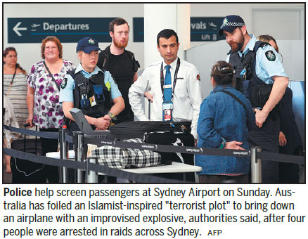 Australia foils airplane 'terror plot'