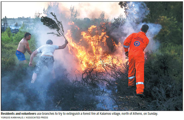 Wildfires rage in southern Europe