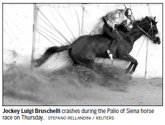 Blood, passion fuel Siena's street horse race