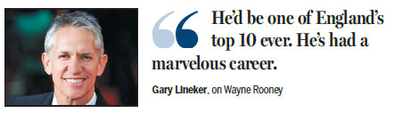 Lineker lauds 'world-class' Wayne