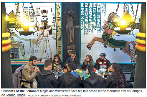 Castle brings fantasy to life for Brazil's wannabe wizards