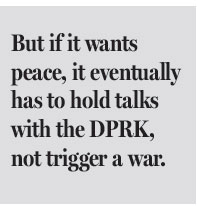 US threats won't resolve DPRK issue