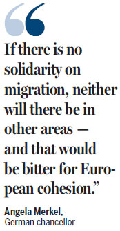 Merkel warns of consequences for European asylum laggards