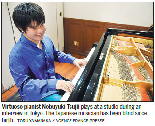 Blind maestro plays it by ear