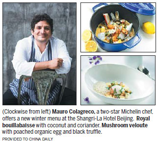 Michelin chef creates winter menu