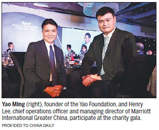 Marriott holds gala event for Yao Foundation