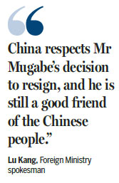 China restates its friendly policy toward Zimbabwe