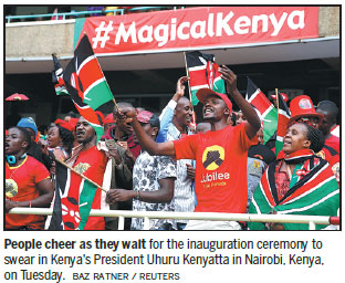 Kenyatta sworn in as Kenya president