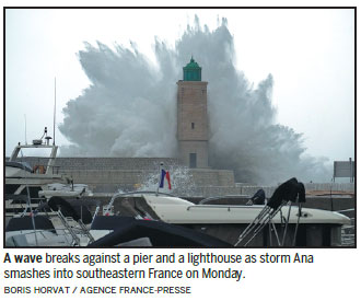 Heavy snow, high winds wreak havoc across Europe