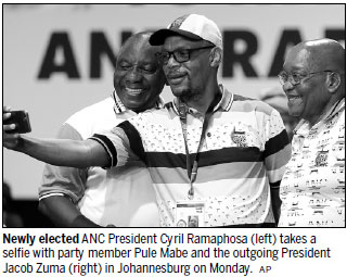 Ramaphosa takes over from Zuma as party president