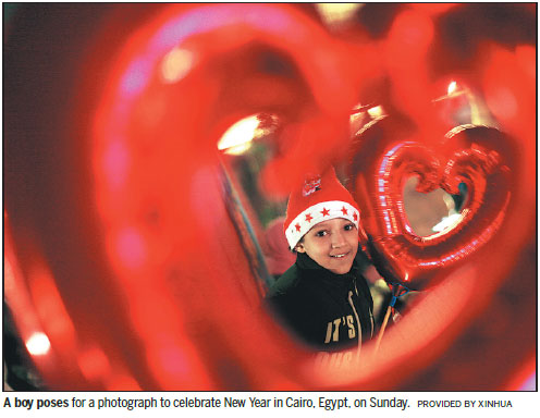 Revelers Welcome New Year