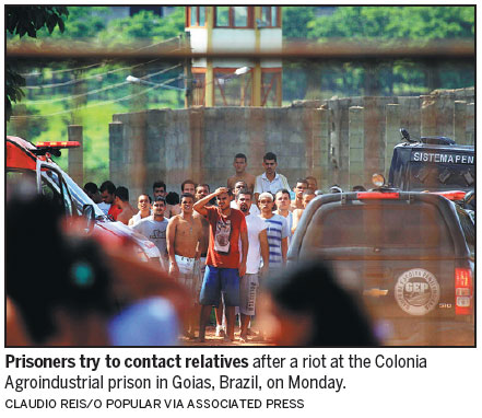 9 killed as inmates battle at Brazilian prison