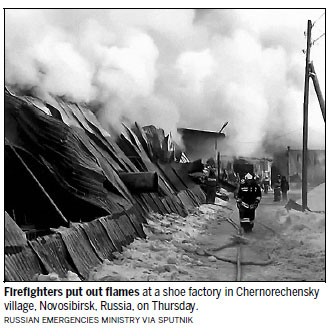 Chinese among dead in Russian factory blaze