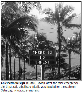 Panic in Hawaii after missile alert
