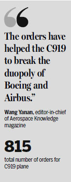 COMAC gets orders for 30 more C919 from Huarong
