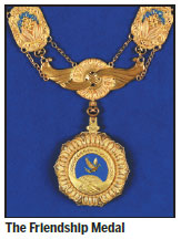 Medal symbolizes spirit of friendship
