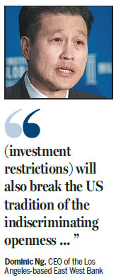 Banker warns Washington not to wage investment war with Beijing