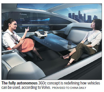 Volvo concept car drops driving wheel, can be used to snooze