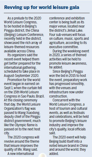 Leisure industry seen as key to the way Beijing grows