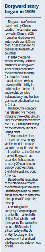 German auto manufacturer, reborn in China, shows of new models and seeks out its roots