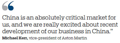 Aston Martin gearing up for enhanced China sales