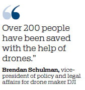 Drones with various functions provide an image of the future
