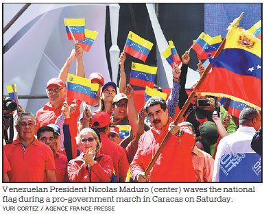Maduro vows to defend nation amid standoff