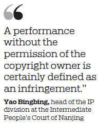 Popular TV performance triggers copyright issue