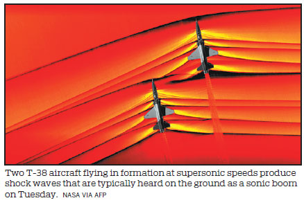 NASA reveals images of supersonic shock waves