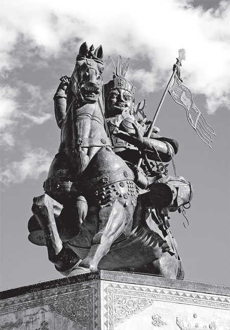Villagers singing the praises of legendary hero over centuries