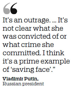 Putin says US jailing of Maria Butina 'outrage'