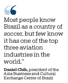 Brazil to strengthen cooperation in soccer and aviation