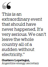 Argentina, Paraguay, Uruguay restore power after blackout