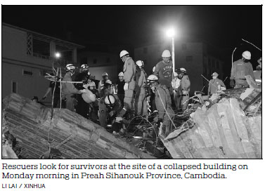 Death toll from building collapse in Cambodia rises to 28