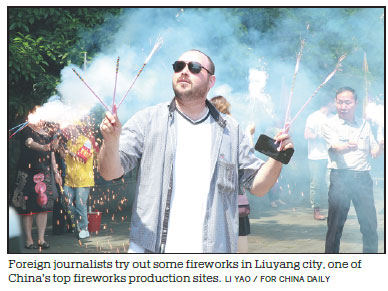 Last stop of media tour brings fireworks to visitors