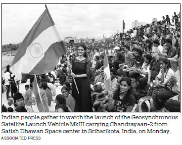 New Delhi launches historic bid to put spacecraft on moon